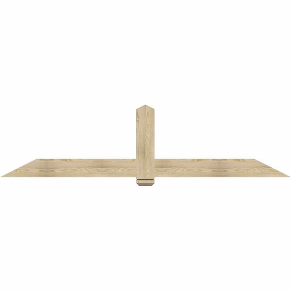 Ekena Millwork Eugene Rough Sawn Timber Gable Bracket, Douglas Fir, 96"W x 24"H x 2"D x 6"F, 6/12 Pitch GBW096X24X0206EUG00RDF - main